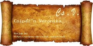 Csipán Veronika névjegykártya